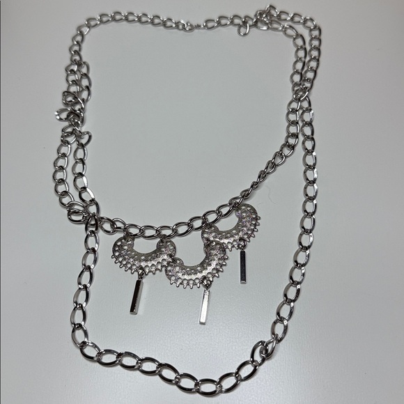 Jewelry - Pristine vintage double chain Elegant Silver (untested)  Chain Necklace MCM